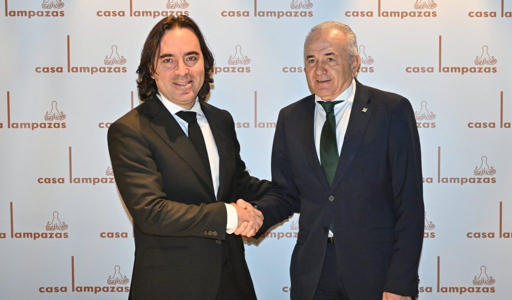 Raúl Martín Presa y Rafael Gordillo, este lunes durante el almuerzo entre directivas (RV)