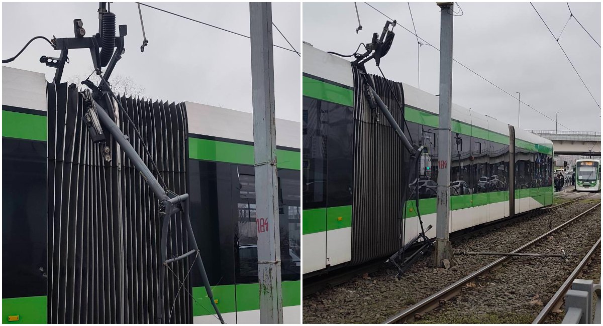 Pantograful tramvaiului nou Imperio s-a rupt pe Șoseaua Virtuții, în stația Pod Ciurel, cauzând o perturbare semnificativă a traficului în zonă