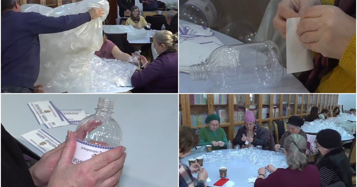 Voluntarii se mobilizează pentru Bobotează la Malul Mării: 300.000 de sticle de apă pregătite cu entuziasm Cu câteva zile înainte de sărbătoarea Bobotezei, Arhiepiscopia Tomisului a demarat pregătirile intense pentru distribuirea celor 300.000 de sticle de apă sfințită