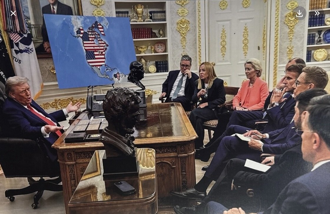 Donald Trump și fotografia controversată: imaginație sau poziție geopolitică? Președintele american Donald Trump a reaprins recent discuțiile legate de atitudinea sa față de Groenlanda, într-o manieră inedită care a atras atenția mass-media internaționale