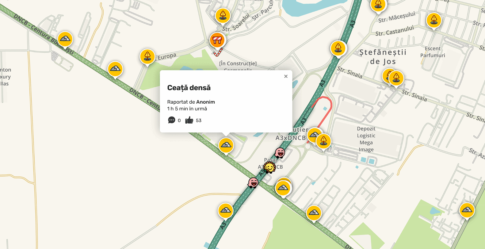 Minivacanța anunțată se transformă într-un test dificil pentru șoferi, odată cu instalarea unui val de ceață densă în jurul Bucureștiului