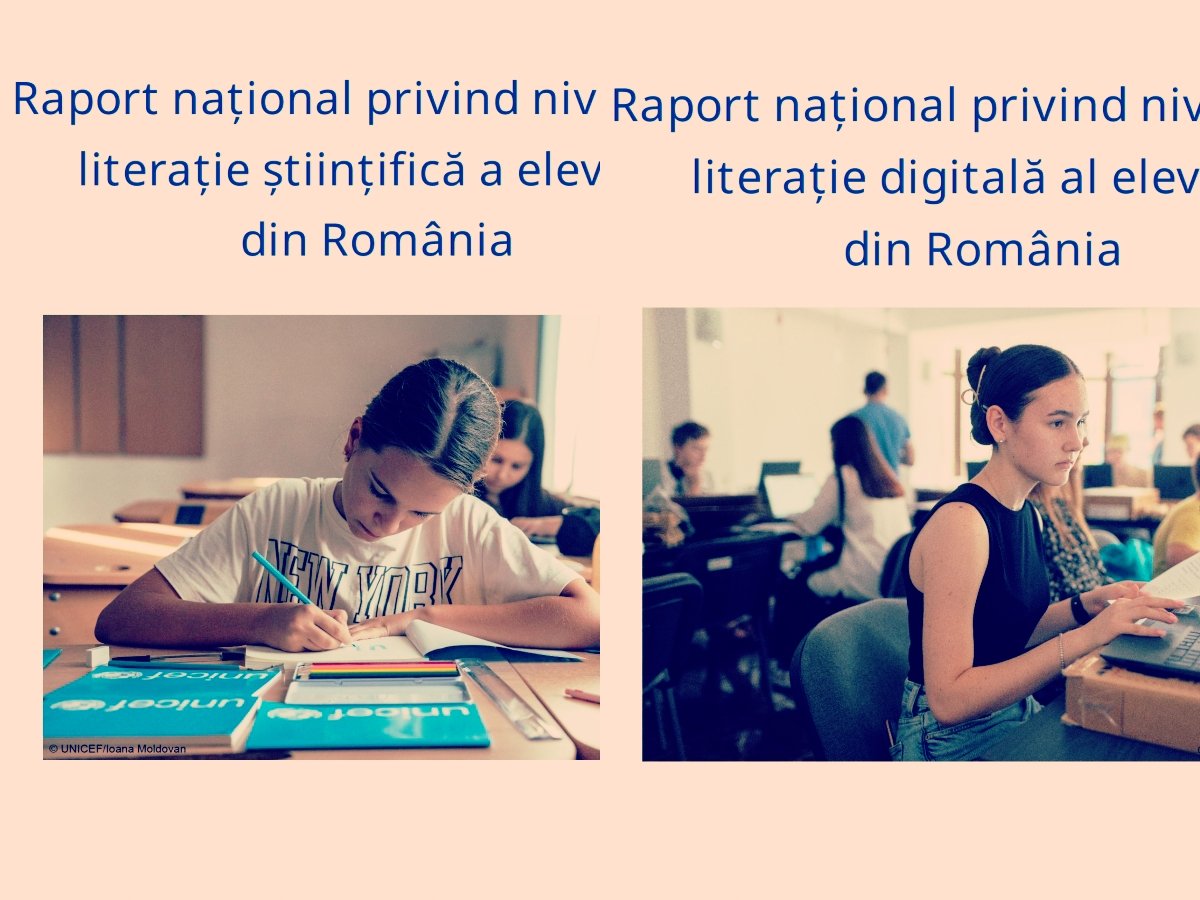 Unul din trei elevi are probleme majore de literație științifică și digitală, arată rapoartele UNICEF și Ministerul Educației