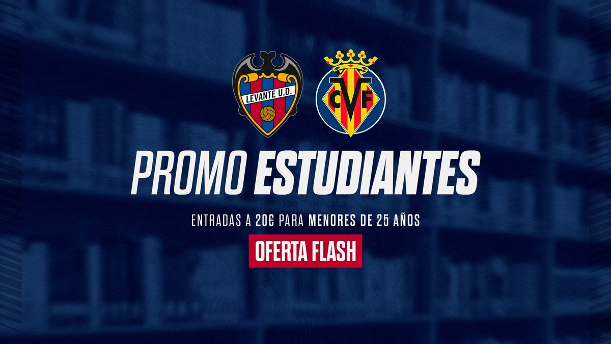 Promoție exclusivă pentru tineri la Levante UD Miercuri, la ora 20:00, Estadio Ciutat de València va găzdui meciul din cadrul etapei a 16-a, inițial amânat din cauza unei alerte roșii
