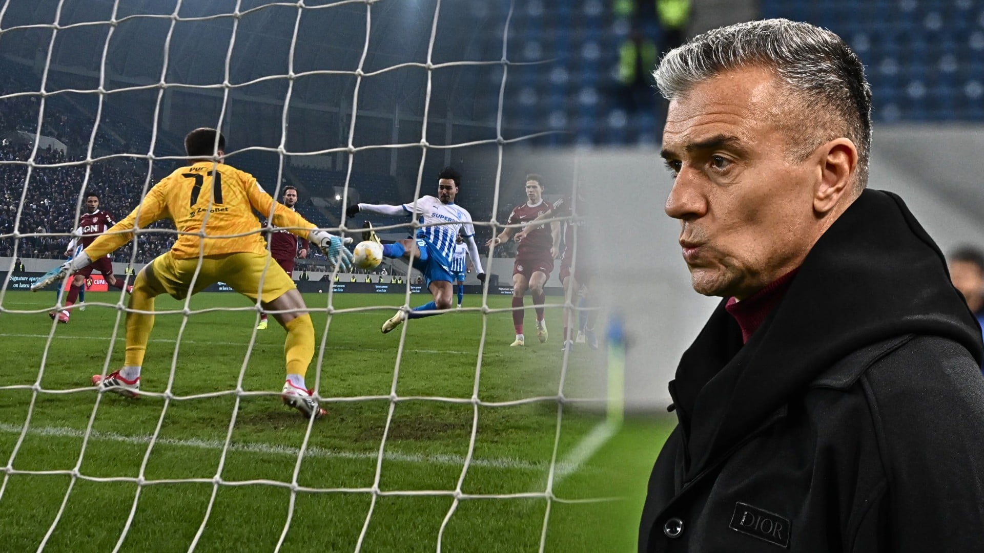 Universitatea Craiova a câștigat meciul din sferturile de finală ale Cupei României Betano împotriva CFR Cluj, scor 3-1, eliminând astfel campioana en titre din competiție