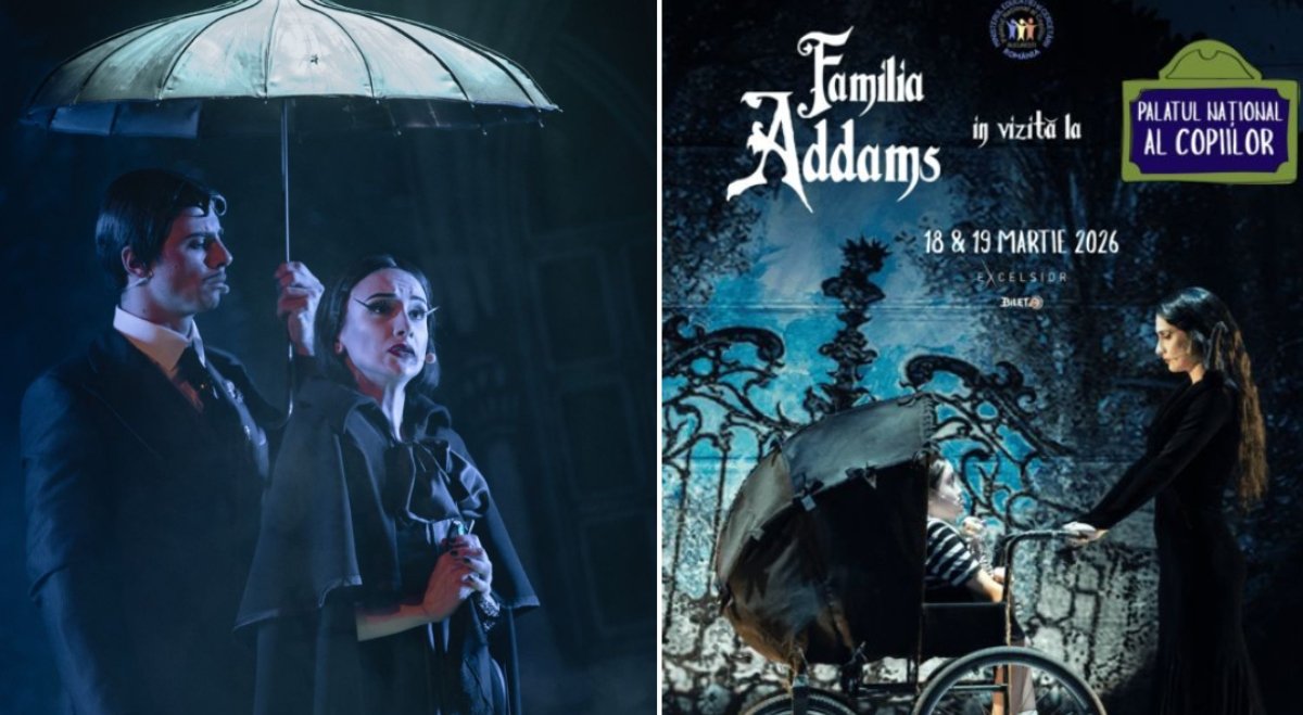 Teatrul Excelsior a anunțat o serie de reprezentații speciale ale musicalului „Familia Addams”, care vor avea loc la Palatul Național al Copiilor în zilele de 18 și 19 martie 2026, ambele de la ora 19:00