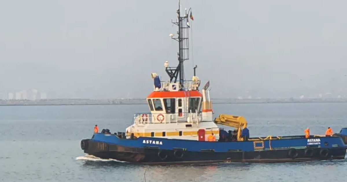 Un accident naval grav s-a petrecut în portul Midia, miercuri, când remorcherul „Astana” s-a răsturnat și s-a scufundat în timpul unei manevre de assistare a unei nave tanc, cu cinci marinari la bord