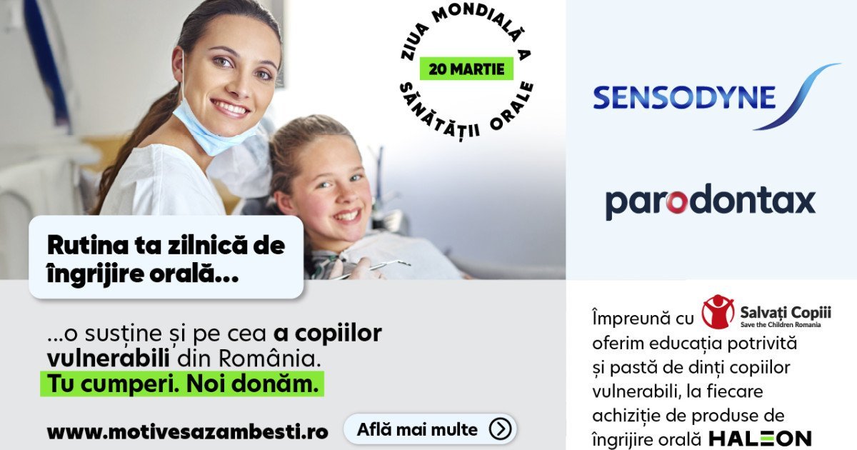 Dezbatere pentru sănătatea orală a celor mai vulnerabili: Copii din comunități defavorizate primesc gratuit produse de igienă dentară Pentru mulți copii din comunitățile vulnerabile ale României, igiena orală rămâne o preocupare de neatins, fiind adesea compromisă de condițiile de trai precare și lipsa accesului la resurse de bază