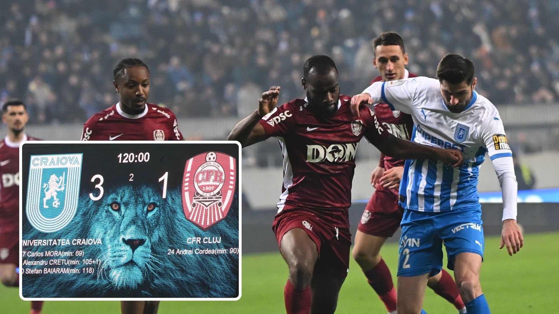CFR Cluj a încheiat sezonul de Cupa României într-o notă amestecată de dezamăgire și reflecție, după ce a fost eliminată în sferturile competiției, pe terenul Universității Craiova, scor 1-3