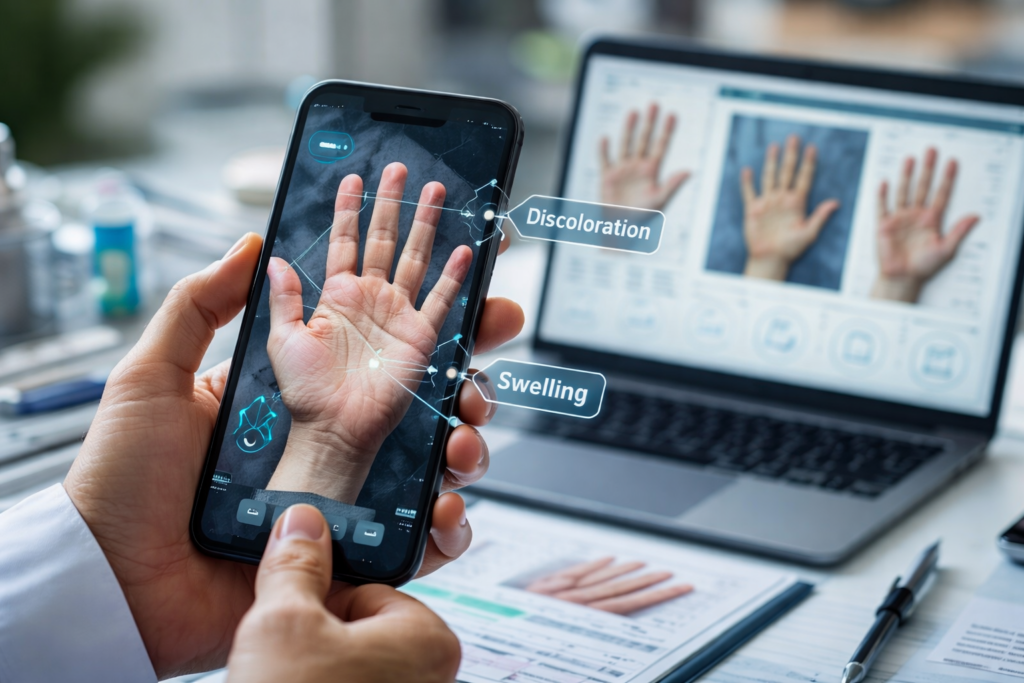 O fotografie aparent banală a mâinii, realizată cu telefonul mobil, ar putea revoluționa în viitor modul în care medicii depistează diverse afecțiuni grave