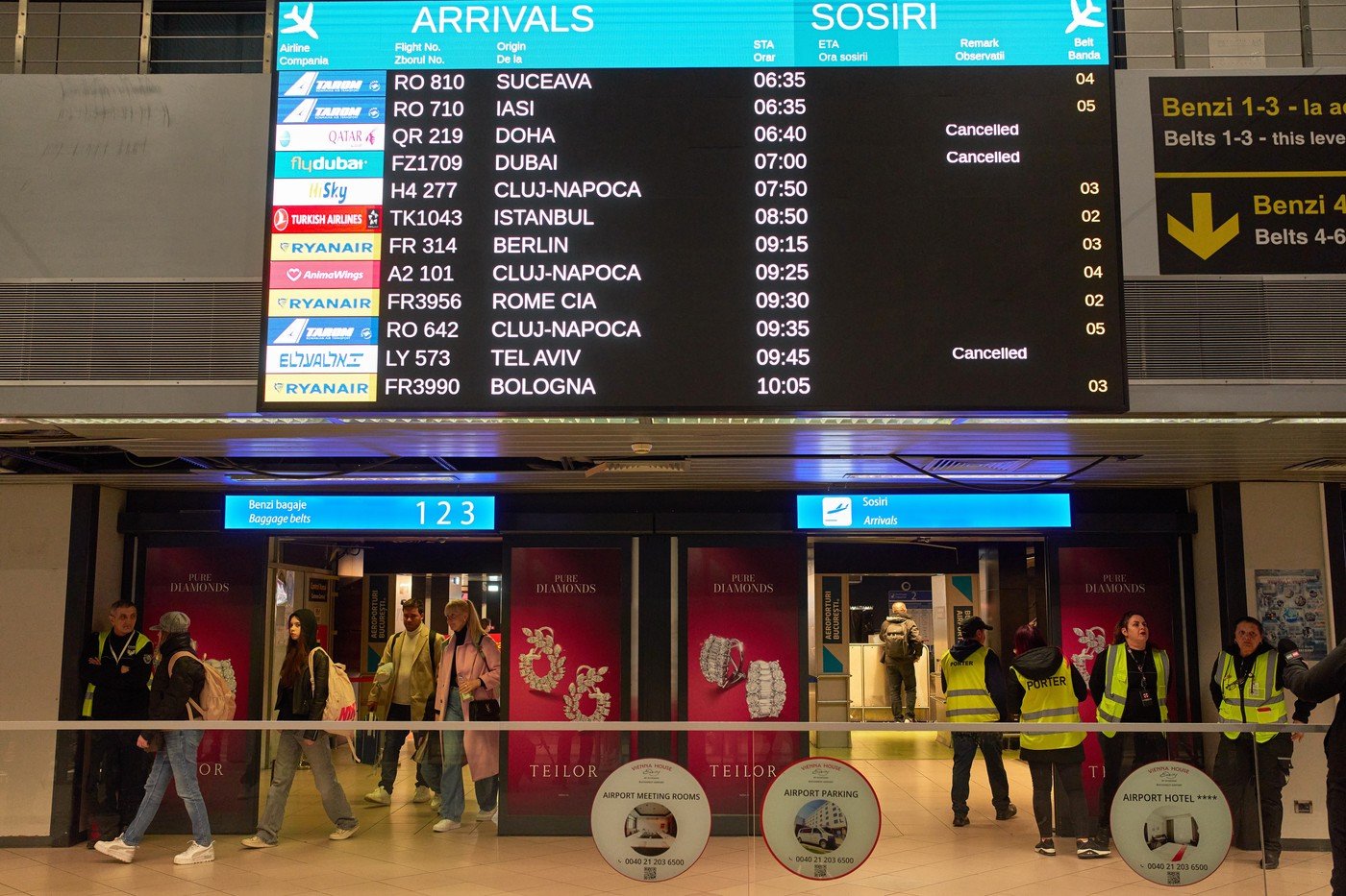 Aeroportul Henri Coandă anulează 28 de zboruri din cauza situației din Orientul Mijlociu.