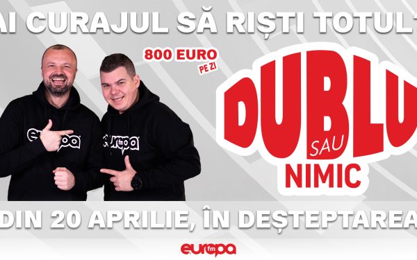 Reîncepe „Dublu sau Nimic” la Europa FM: Cine va fi milionar?