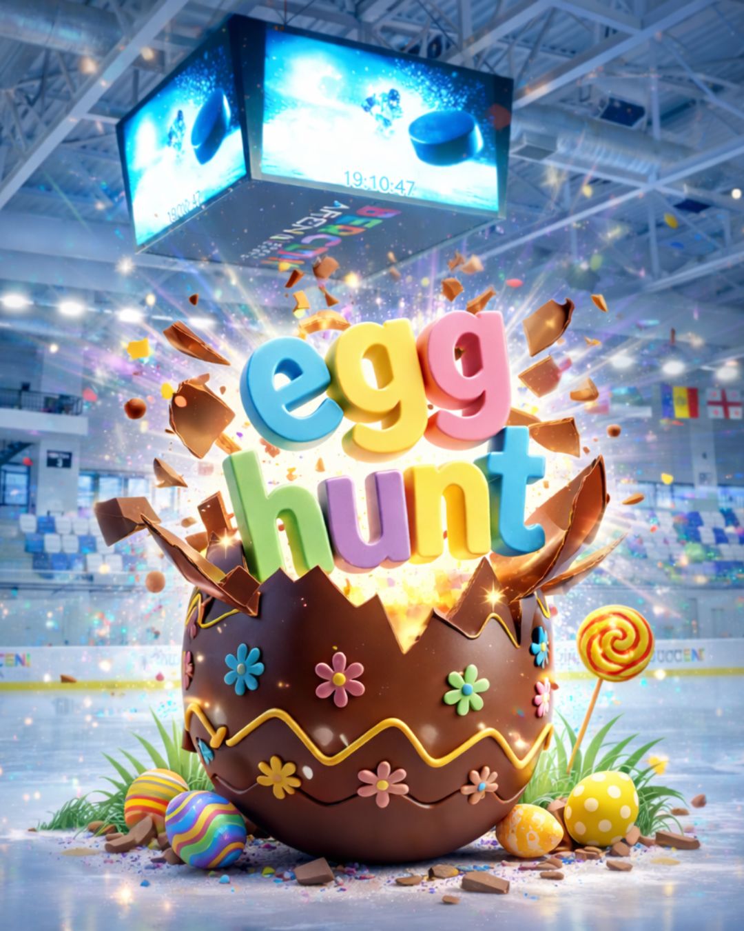 Copiii sunt invitați la vânătoare de ouă la Patinoarul Berceni Arena de Sărbătorile Pascale Patinoarul Berceni Arena se transformă într-un tărâm magic pentru cei mici, cu ocazia sărbătorilor pascale