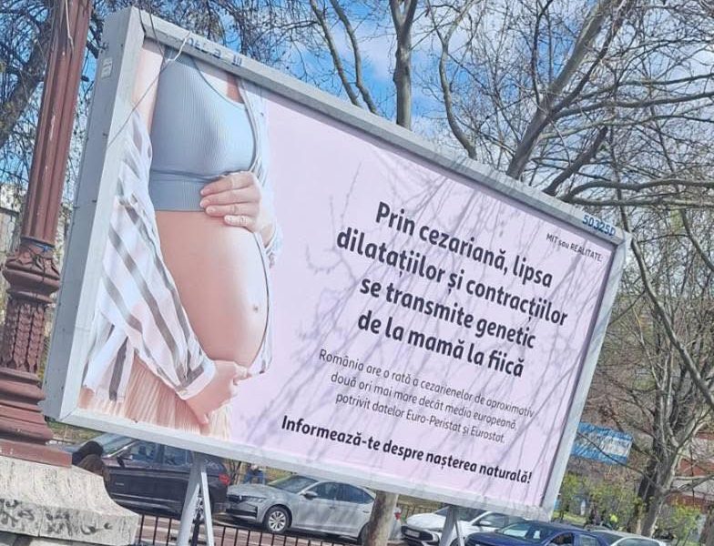 Colegiul Medicilor: Atenție la panourile din București despre cezariană!