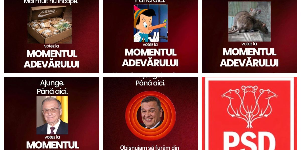PSD-ul, luat la mișto: Afișe proaste după „Momentul Adevărului” cu Bolojan