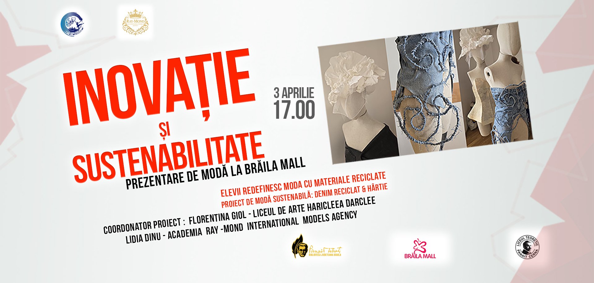 Brăila Mall găzduiește vineri, 3 aprilie, în zona Cinema City, un eveniment dedicat modei sustenabile, parte din programul național „Săptămâna Verde”