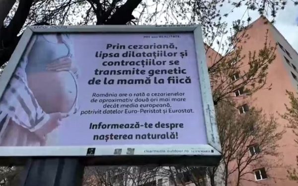 Cine plătește panourile anti-cezariană din București Publicitate Snoop