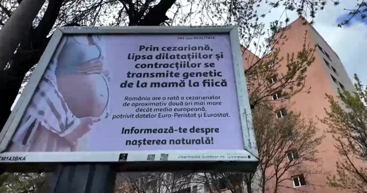Cine plătește panourile anti-cezariană din București Publicitate Snoop