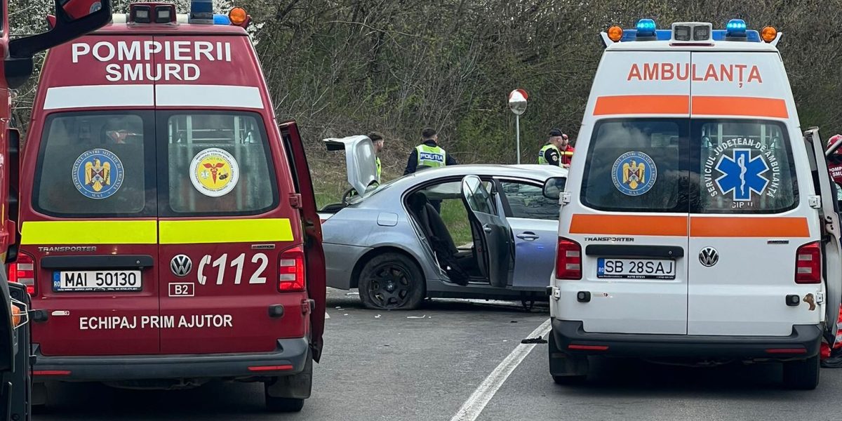 Accident GRAV lângă Mediaș: Planul Roșu activat, 6 răniți