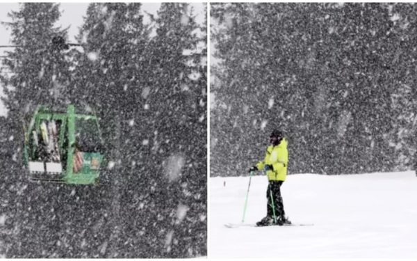 Ninge ca-n decembrie în munți: Paștele sau Crăciunul? Turiștii, nedumeriți