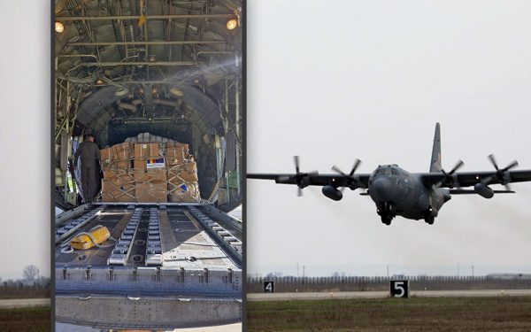 Alimente șI echipamente în valoare de 15 tone, ajung pentru civili