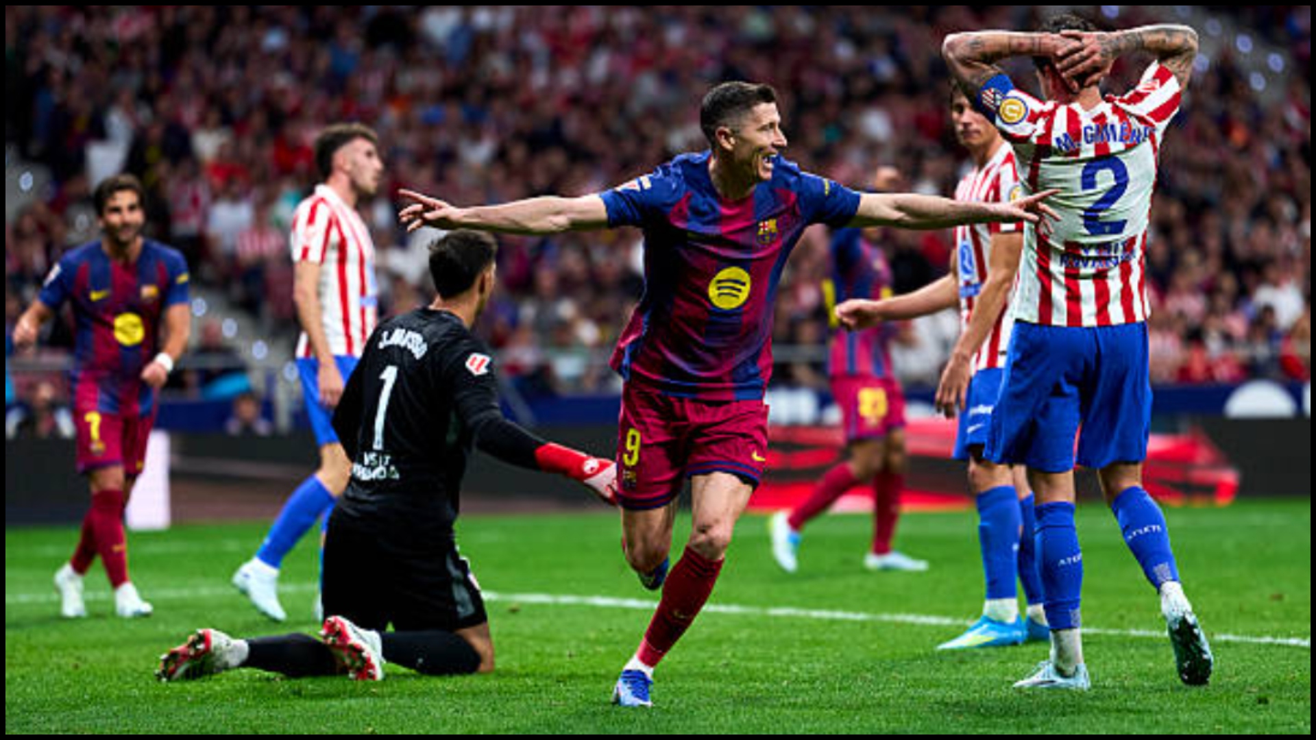 Barcelona s-a impus cu 2-1 în derby-ul rundei a 30-a din La Liga, pe terenul lui ATLETICO MADRID de la Metropolitano, și profită astfel de pasul greșit al REAL MADRID în partida de pe terenul Mallorcăi