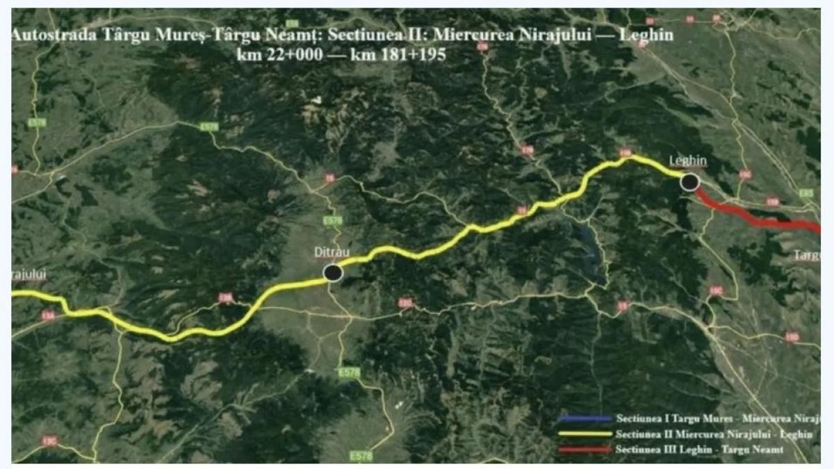 A8, pas uriaș: Licitație lansată pentru tronsonul Miercurea Nirajului-Sărățen