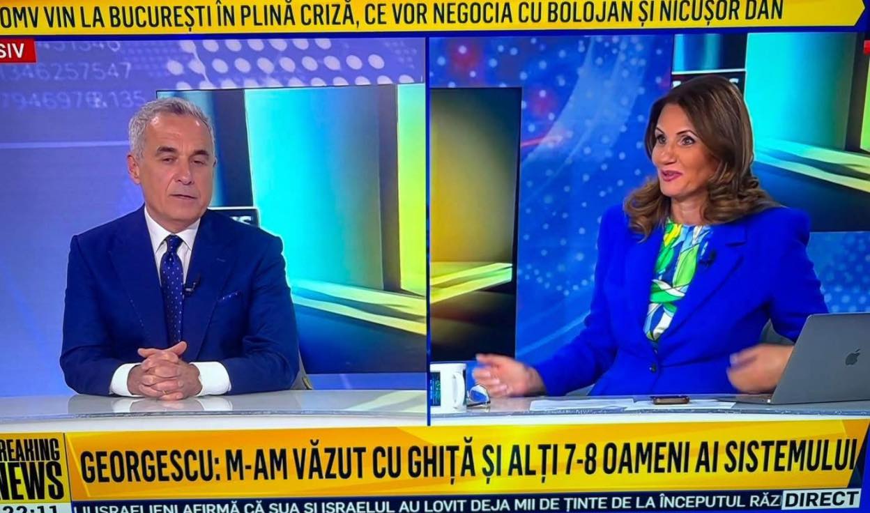 Georgescu, loial Realitatea Plus, invocă democrația, apărând Gușă și Gold FM