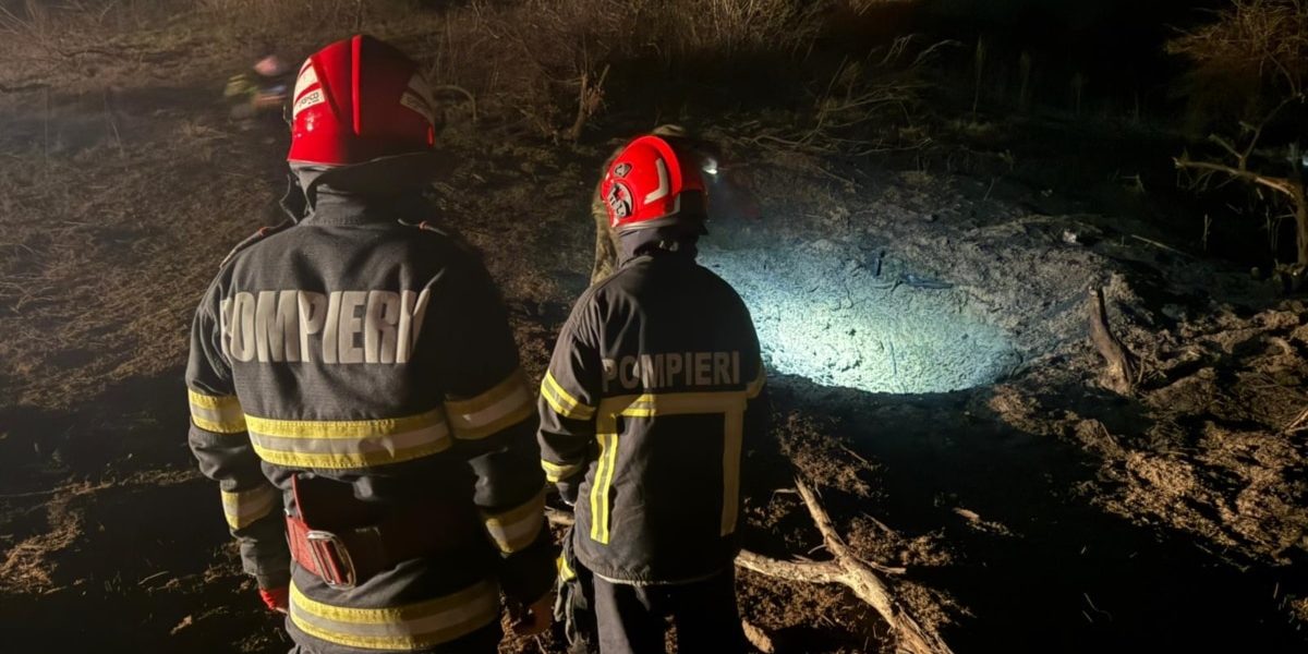 Dronă rusească, prăbușită în Tulcea, după atacuri asupra Ucrainei