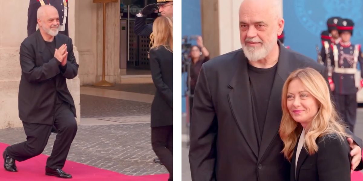 Gestul lui Edi Rama, interpretat de experți: Ce ascunde „îngenuncherea” în fața lui Meloni