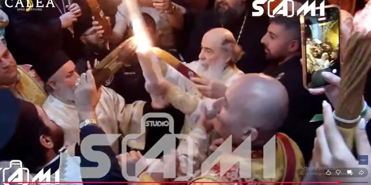 Lumina Sfântă a venit la Ierusalim, în ciuda războiului: Bucurie la Biserica Sfântului Mormânt