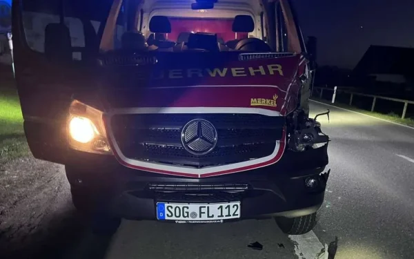 Pompierii din Germania, blocați: Un român a avariat unica autospecială