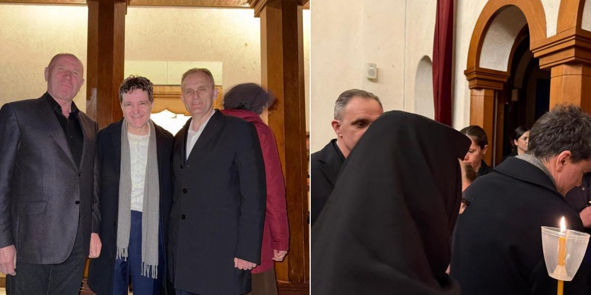 Nicușor Dan, vizită-surpriză la Mănăstirea Cornu în Vinerea Mare