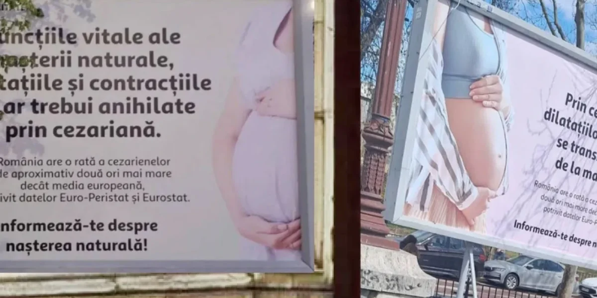 Panouri anti-cezariană, contestate dur de Colegiul Medicilor din România