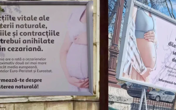 Panouri anti-cezariană, contestate dur de Colegiul Medicilor din România