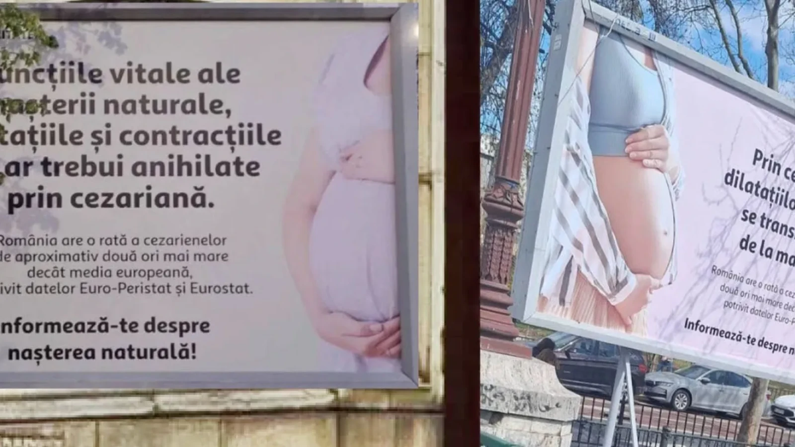 Panouri anti-cezariană, contestate dur de Colegiul Medicilor din România