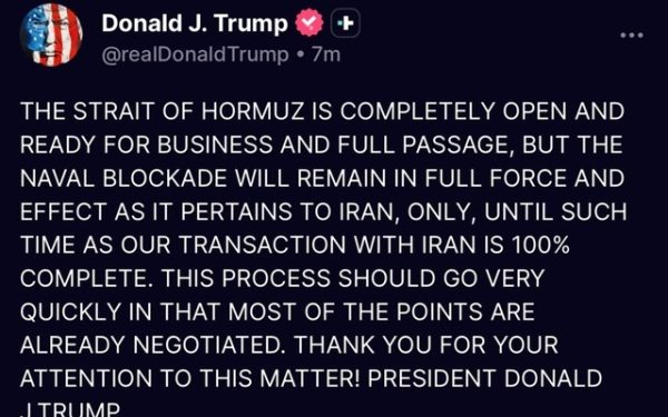 Trump: Blocada SUA, menținută! Teheranul redeschide Ormuz, negocieri în așteptare