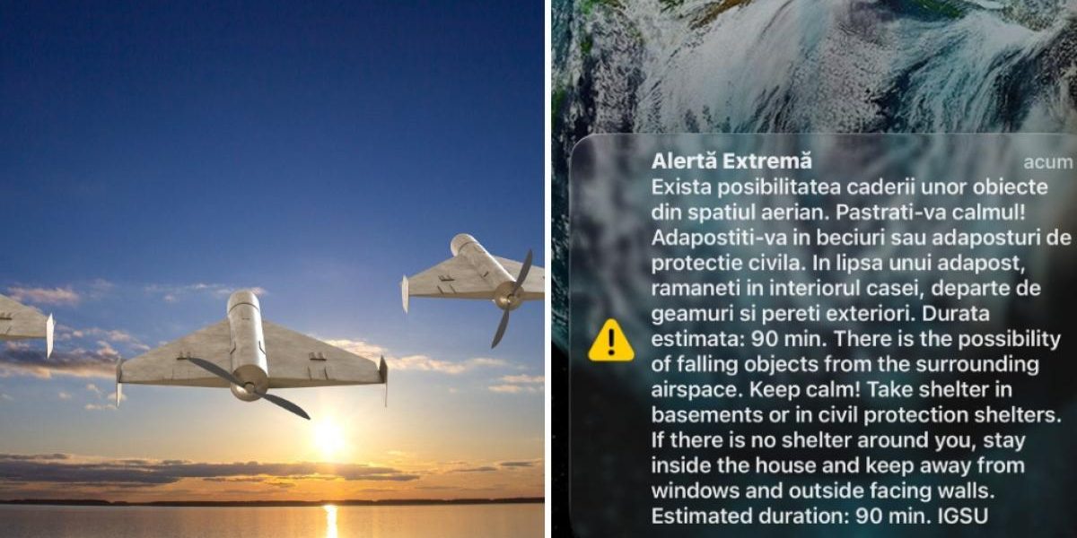 MApN: Dronă rusească, descoperită în spațiul aerian al României