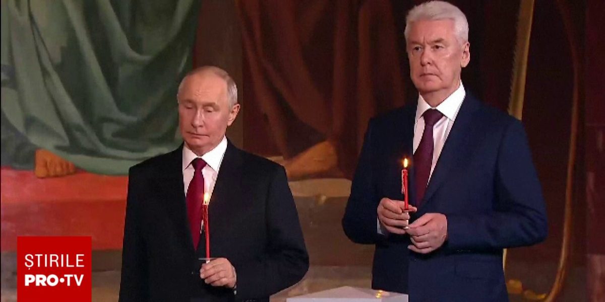 Putin, la slujba de Paște: Armistițiul cu Ucraina, pe final