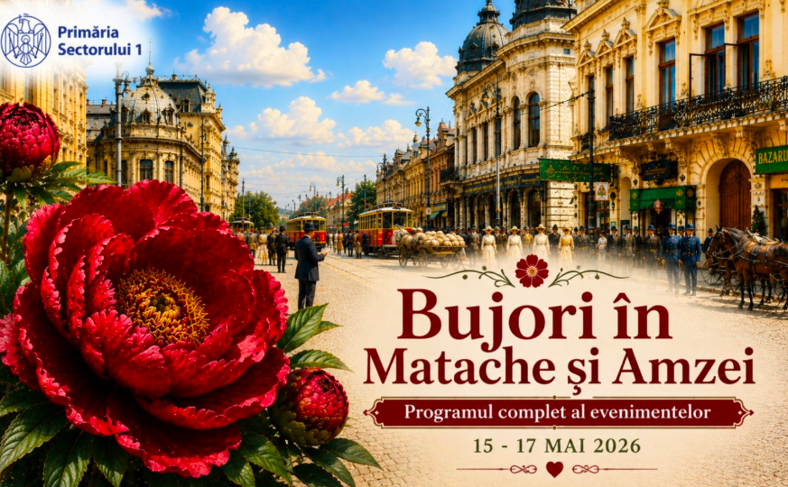 Bujori, flori și evenimente: Festivalul în piețele Matache și Amzei