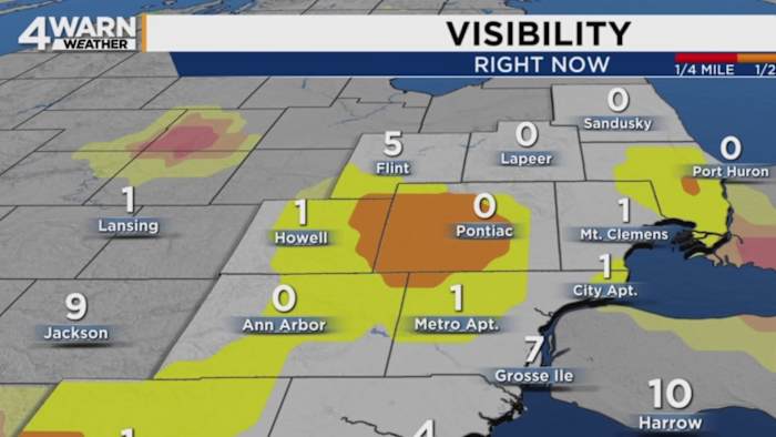 Negură densă paralizează sud-estul Michiganului, vine furtuna