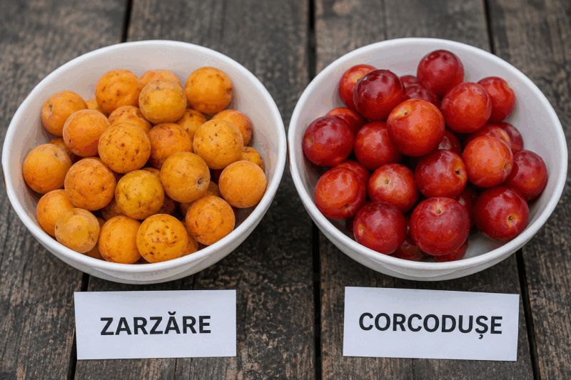 Zarzăre vs. Corcodușe: Ghid rapid ca să nu le încurci