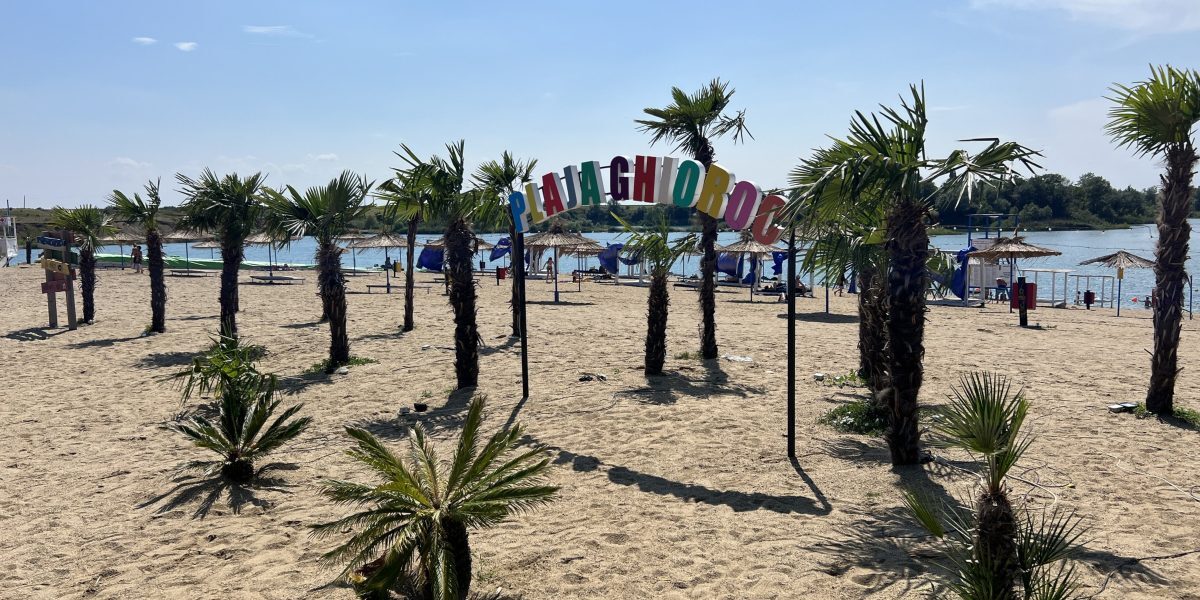 România are Spania ei: Plajă cu palmieri, departe de mare, atrage turiști