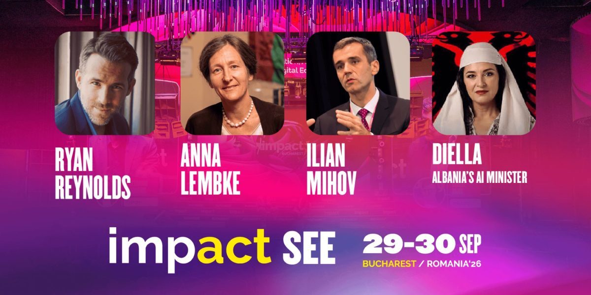 Ryan Reynolds și AI-ul ministru vin la București pentru IMPACT SEE