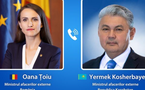 Oana Țoiu a vorbit cu șeful de Externe din Kazahstan despre țiței