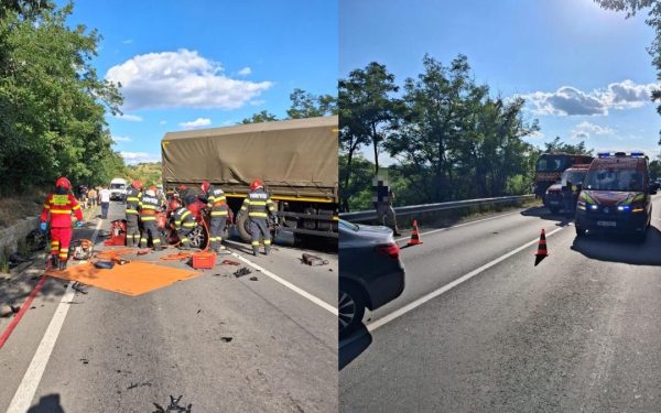 Mureș: Carnagiu pe șosea, 3 morți în accident cu camion militar