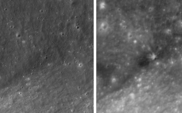 Luna, lovită de SpaceX: Noul crater, surprins în imagini spectaculoase