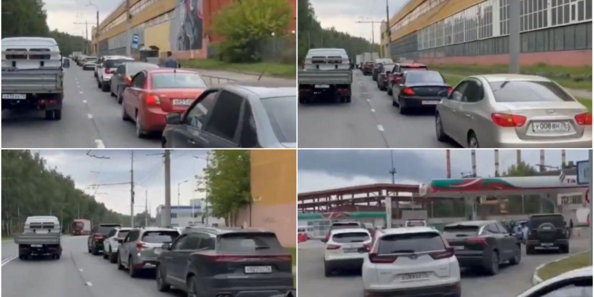 Ucrainenii au lovit o rafinărie, rușii la cozi uriașe la pompă