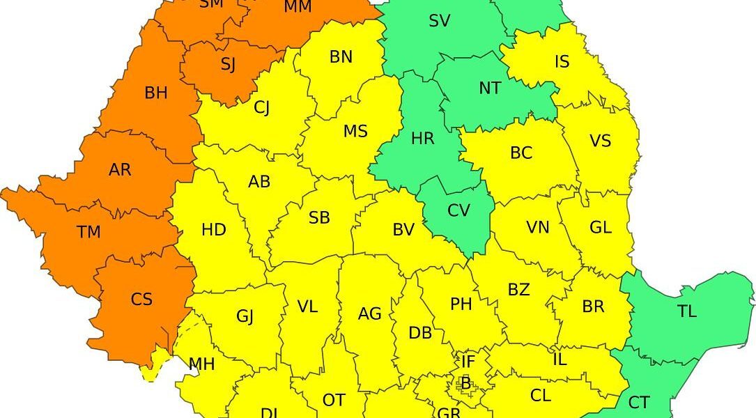 România sub coduri galben, portocaliu de caniculă