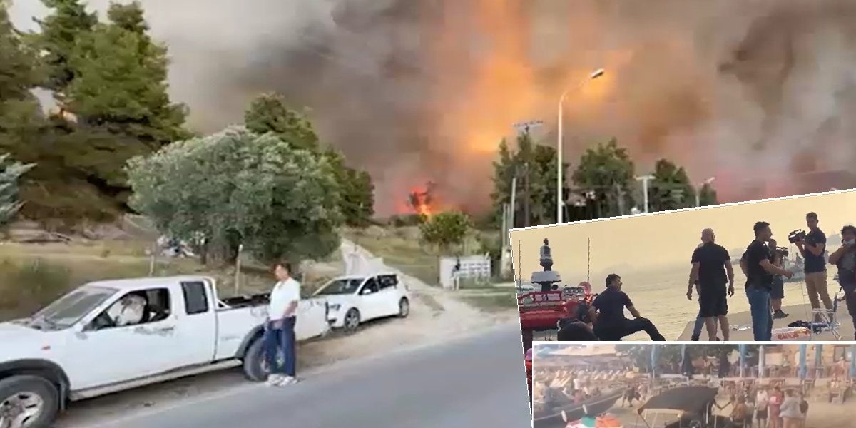 Halkidiki sub flăcări: Evacuări masive, turiștii români fug din calea focului