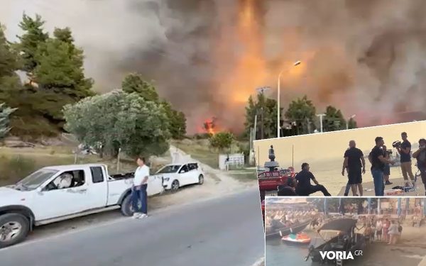 Halkidiki sub flăcări: Evacuări masive, turiștii români fug din calea focului